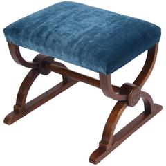 Oak, Re-Upholstered Stool, English, 1920s 1