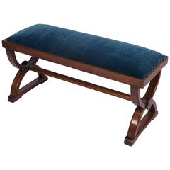 Oak, Re-Upholstered Stool, English, 1920s 2
