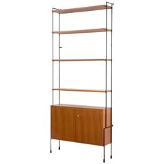 Omnia-Regal von Hilker, Nussbaumholz, 1960er Jahre