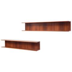 Vintage Open 1960s Wall Shelf, Rosewood