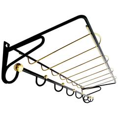 Large French Mid-Century Coat Rack, 1950s Modernist Design, Stilnovo Era 7
