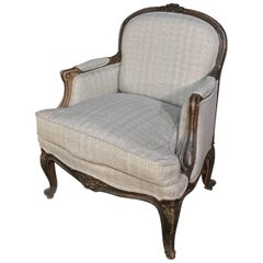 Antique French Louis XV Armchair, Bergère 8