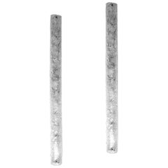 Pair of Huge MidCentury Murano Glass 
Chrome Mirror Sconces Wall Lights, 1960s