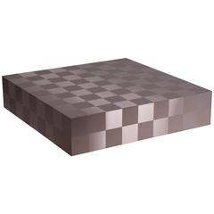 Stainless Steel Coffee Table by Tic Tac Production Modele Damier