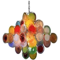 Vistosi Glass Chandelier, Italy 11