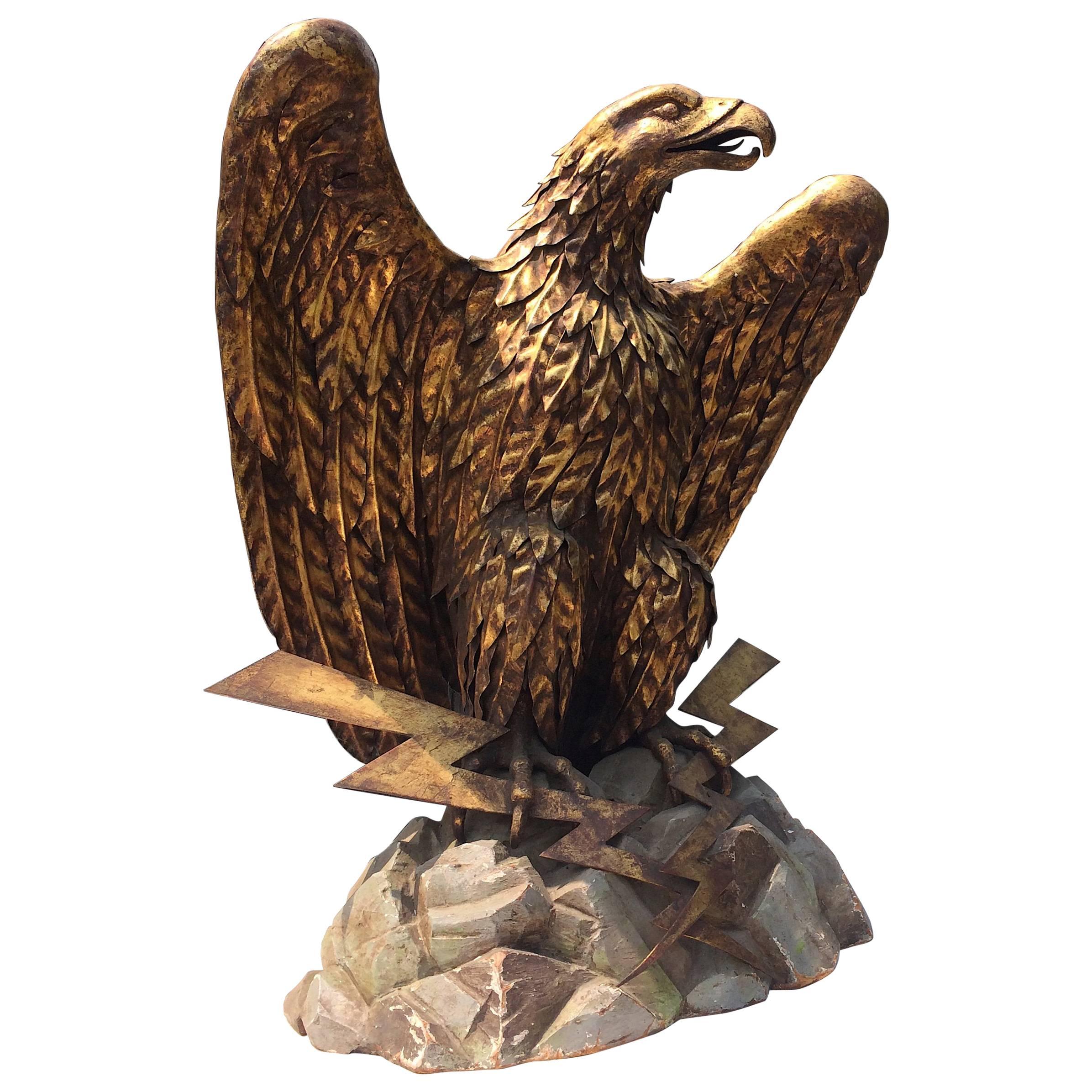 Eagle Sculpture by S. Salvadori For Sale