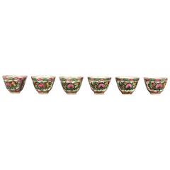 Set of Six Asian Porcelain Cups 5