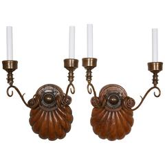 Pair of Anglo-Indian Two-Light Sconces