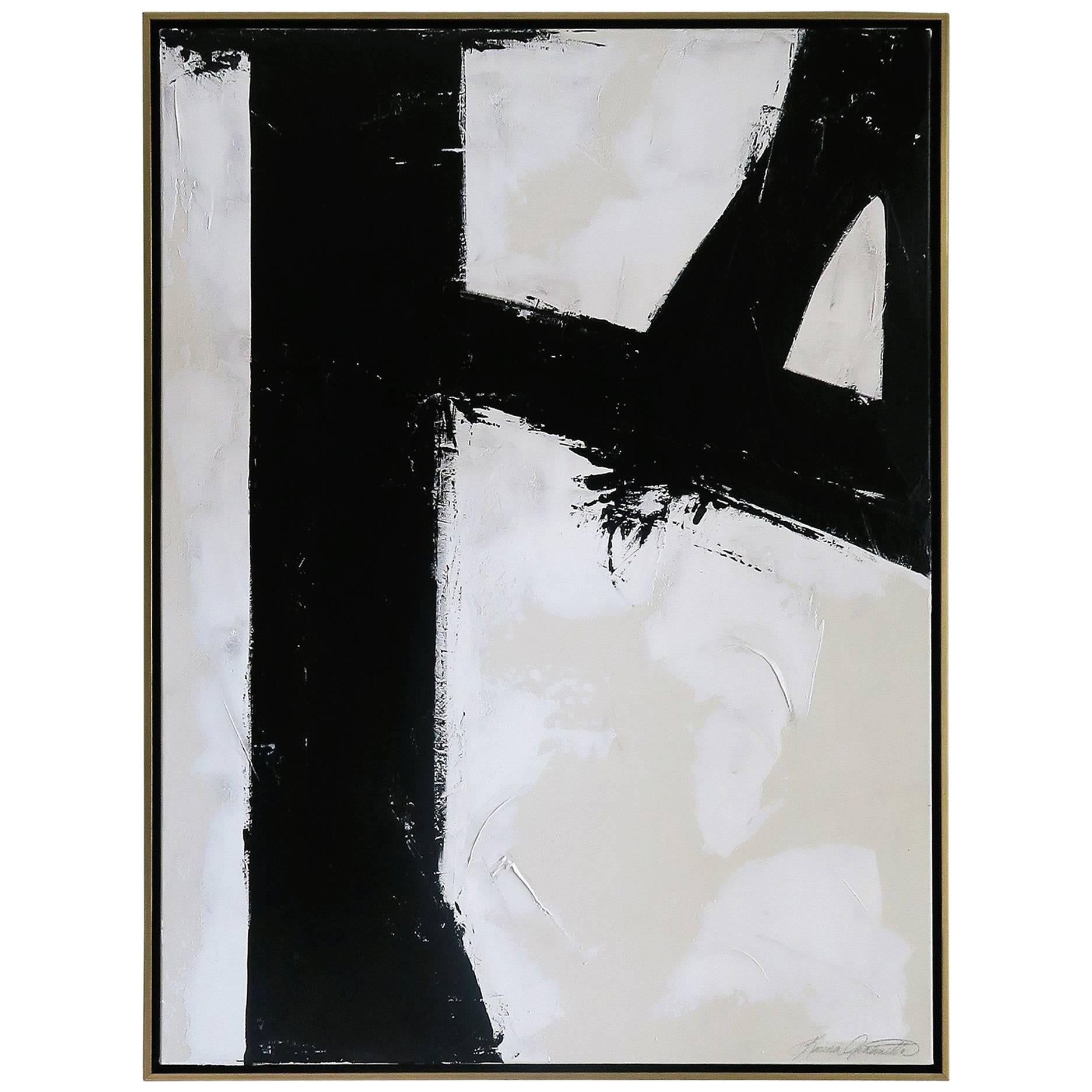 "Quiet Confidence" Original Black and White Abstract by Karina Gentinetta