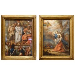 Pair of Gouaches on Vellum Paper, France, Late 17th Century