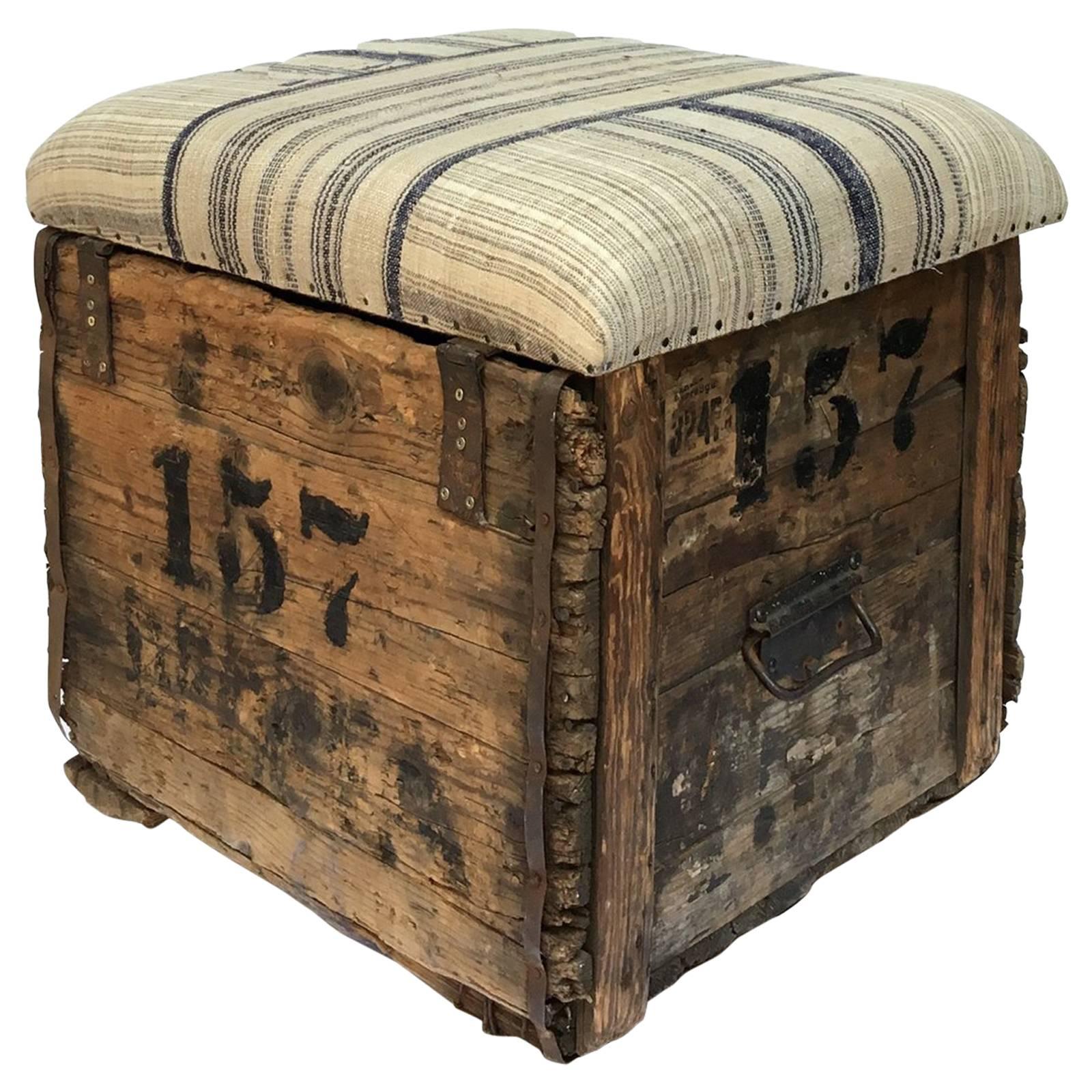 Industrial Crate Stool