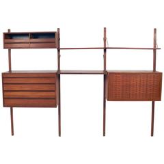 Danish Modern Teak Wall Unit or Home Office by Poul Cadovius 8