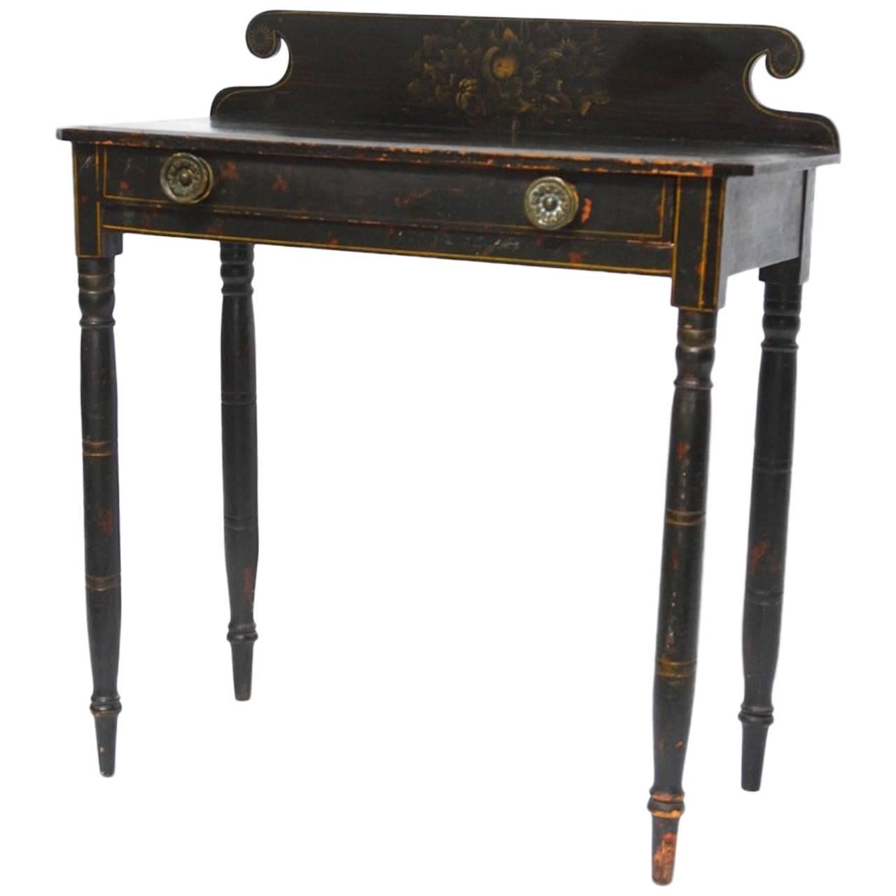 Hitchcock Style Painted Work Table or Desk
