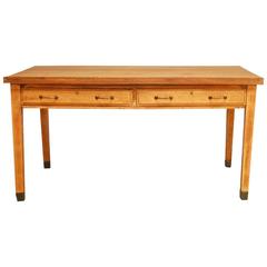 Vintage Quartersawn Oak Stickley Style Library Table or Desk
