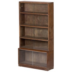 Vintage 1930s Bookcase with Sliding Glass Doors from Oxford University