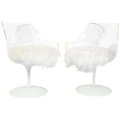 Pair of Sculptural Lucite Chairs by Erwin and Estelle Laverne