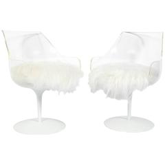 Pair of Sculptural Lucite Chairs by Erwin and Estelle Laverne 3