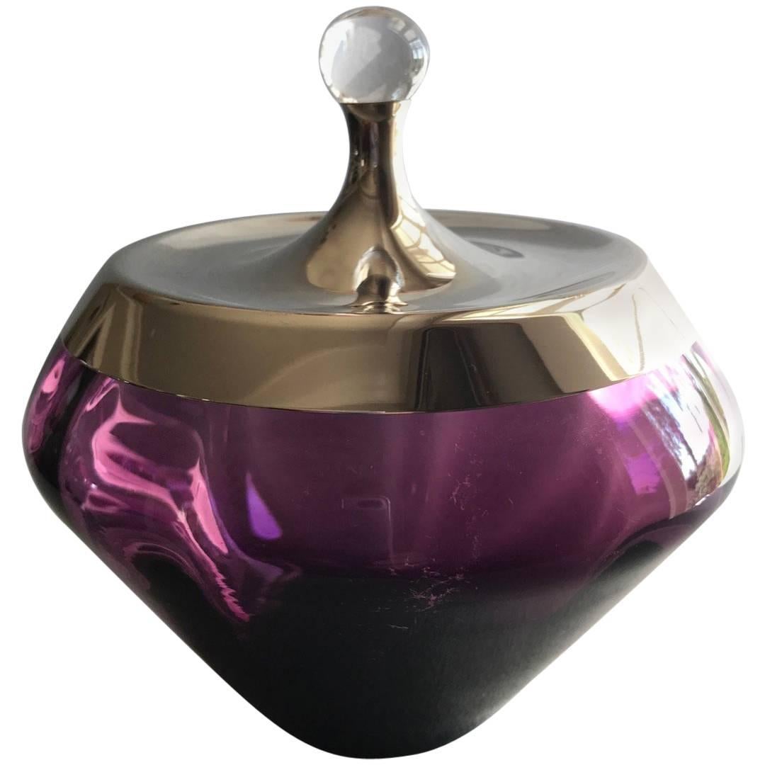 Gorham Silver Silver and Glass "Modern" Candy Dish at 1stDibs modern