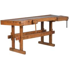 Antique 19th Century Carpenter's Workbench from Denmark