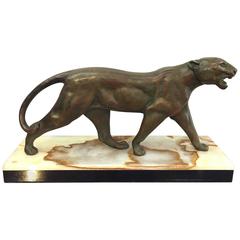 Art Deco Bronze Panther