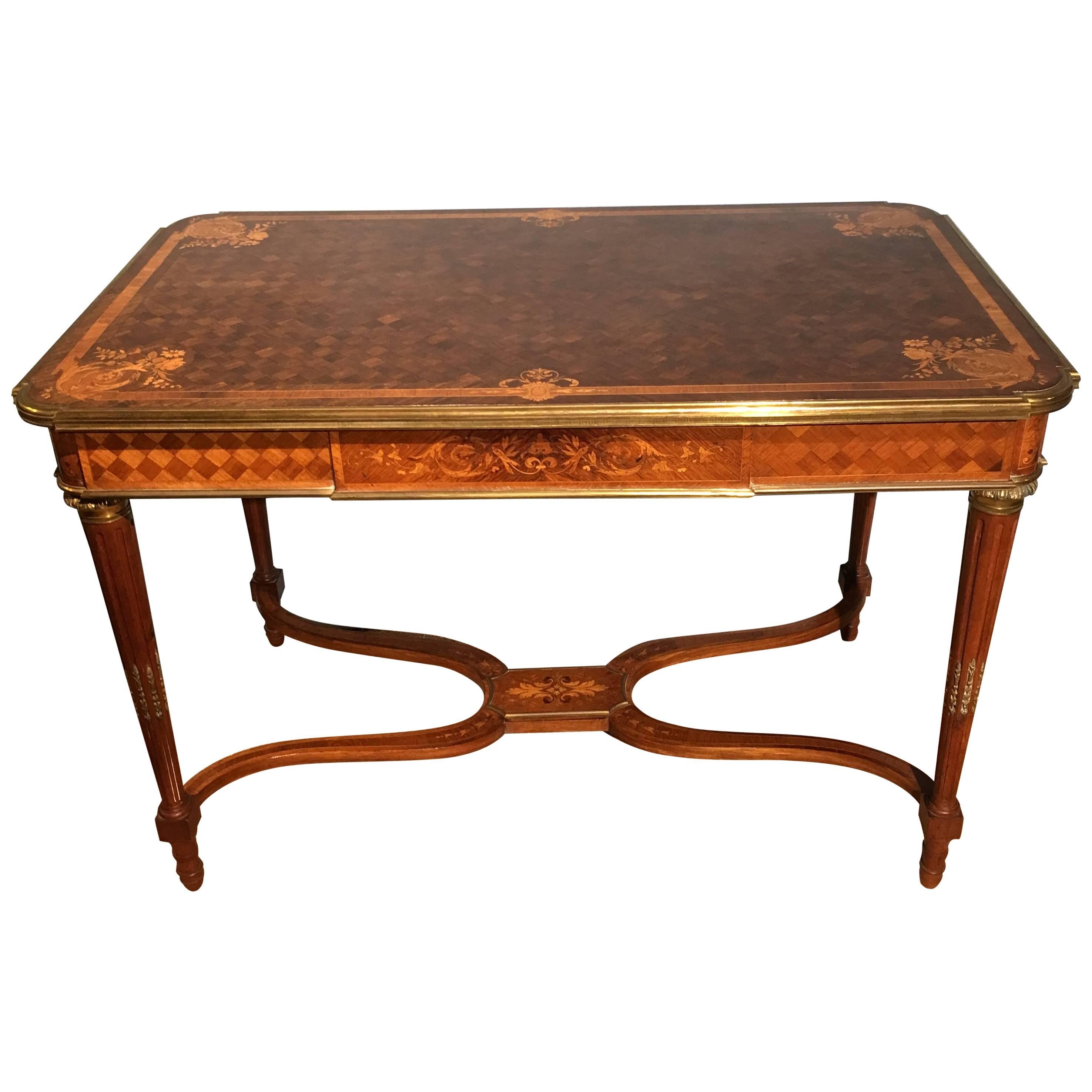 Napoleon III Inlaid Wirting Table, Centre Table