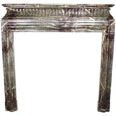 French 19th Century Louis XVI Style Carved Marble Fireplace Mantel Surround 3