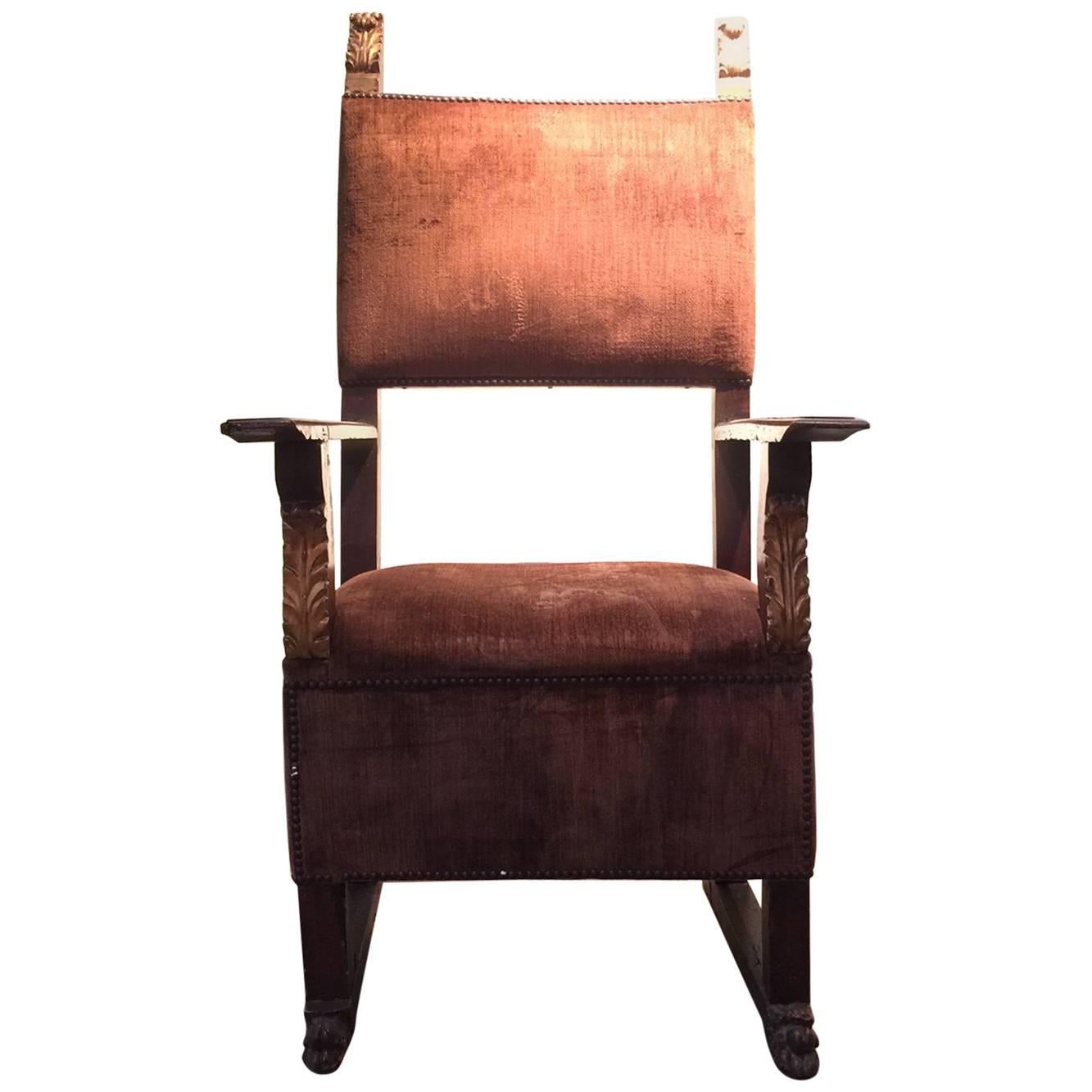 18th Century Spanish Colonial Hall Chair For Sale