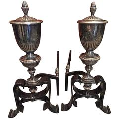 Silver Urn Andirons 7