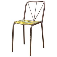 Antique 1920s French Bistro Cafe or Poolside Chair 9