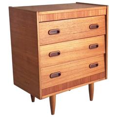 Vintage 1970s Mid-Century Bedside Cabinet or Small Chest of Drawers