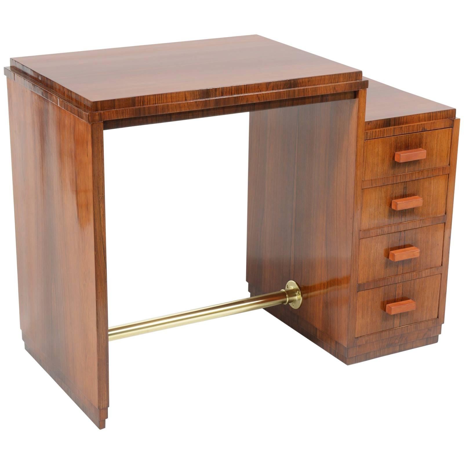 Art Deco Italian Little Writing Desk with Four Drawers