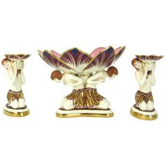 Tazza and Candlestick Set by Royal Dux