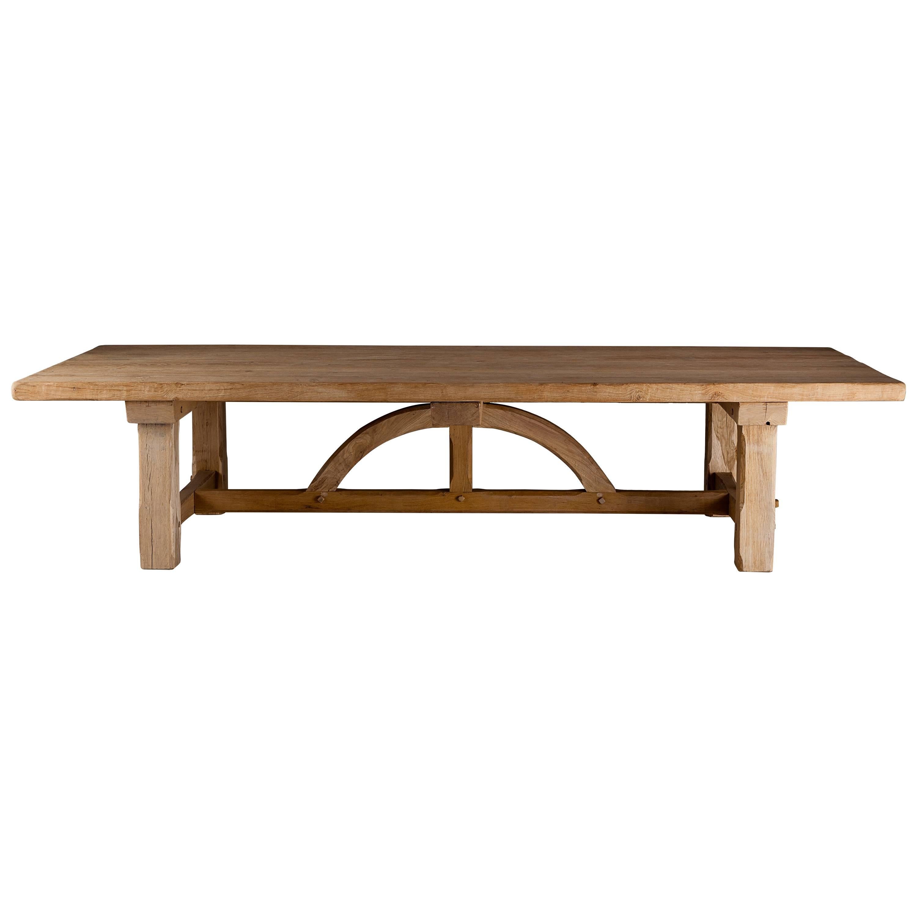 Bespoke French Oak Pugin Table For Sale