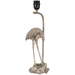 Silvered Bronze Heron Lamp by Maison Bagués 11