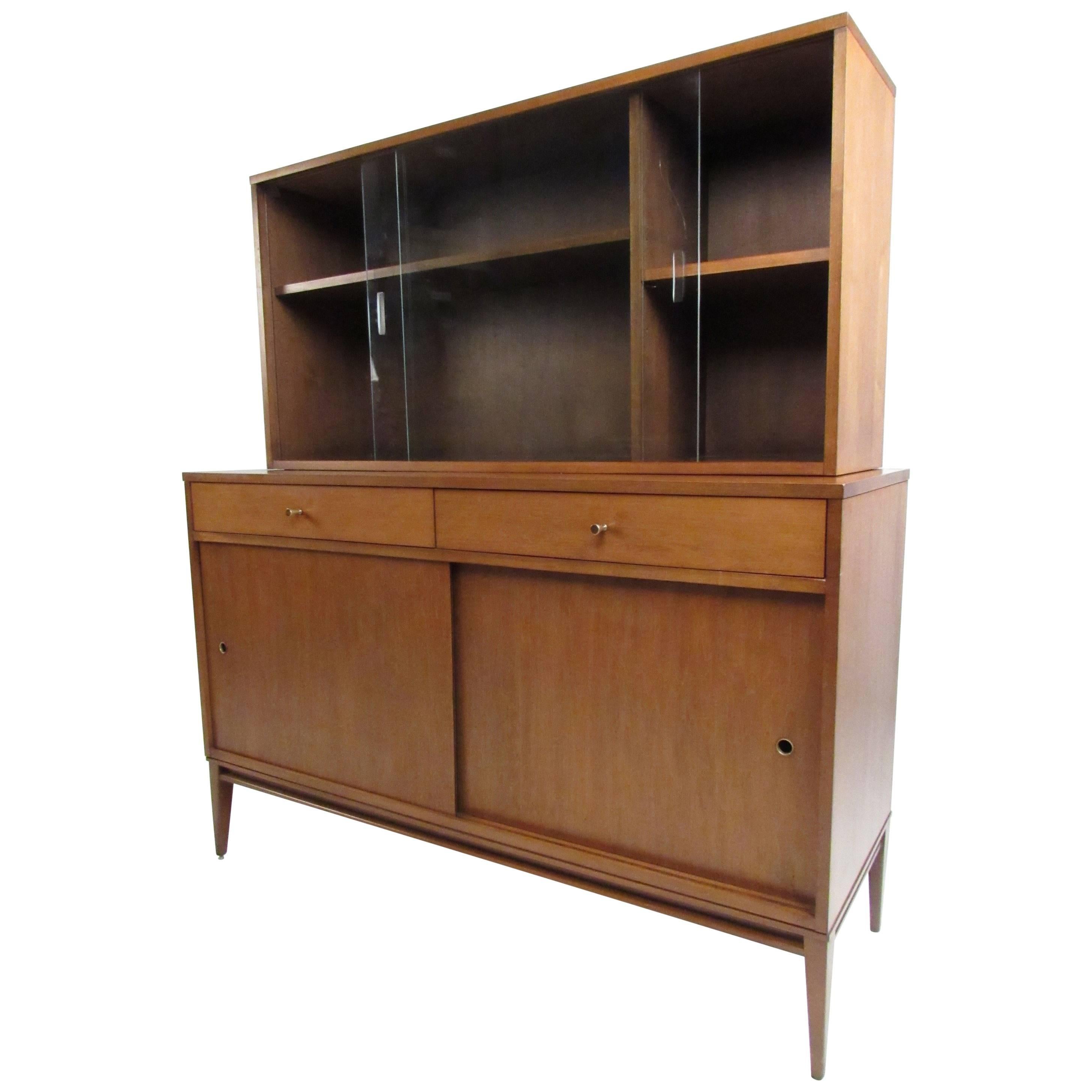Mid-Century Paul McCobb Planner Group Sideboard and China Cabinet