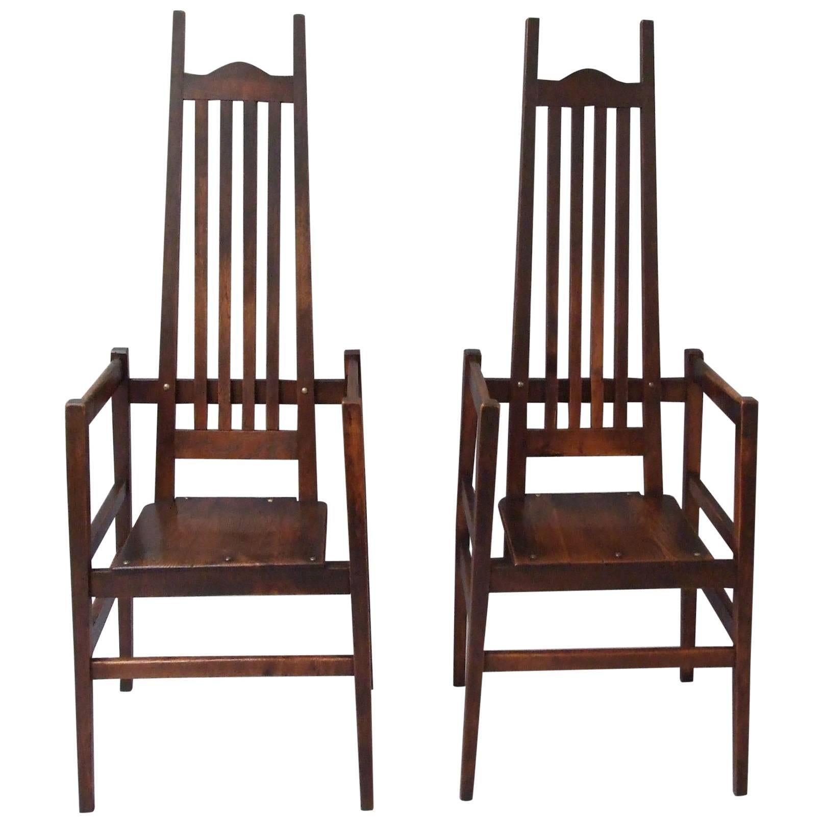 ARMCHAIRS C F Voysey Oak Arts And Crafts  & CRAFTS For Sale