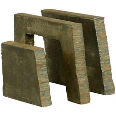 "Weighted Gate" Table Top Sculpture in Iron by Peter Bonnen, Denmark, 1992