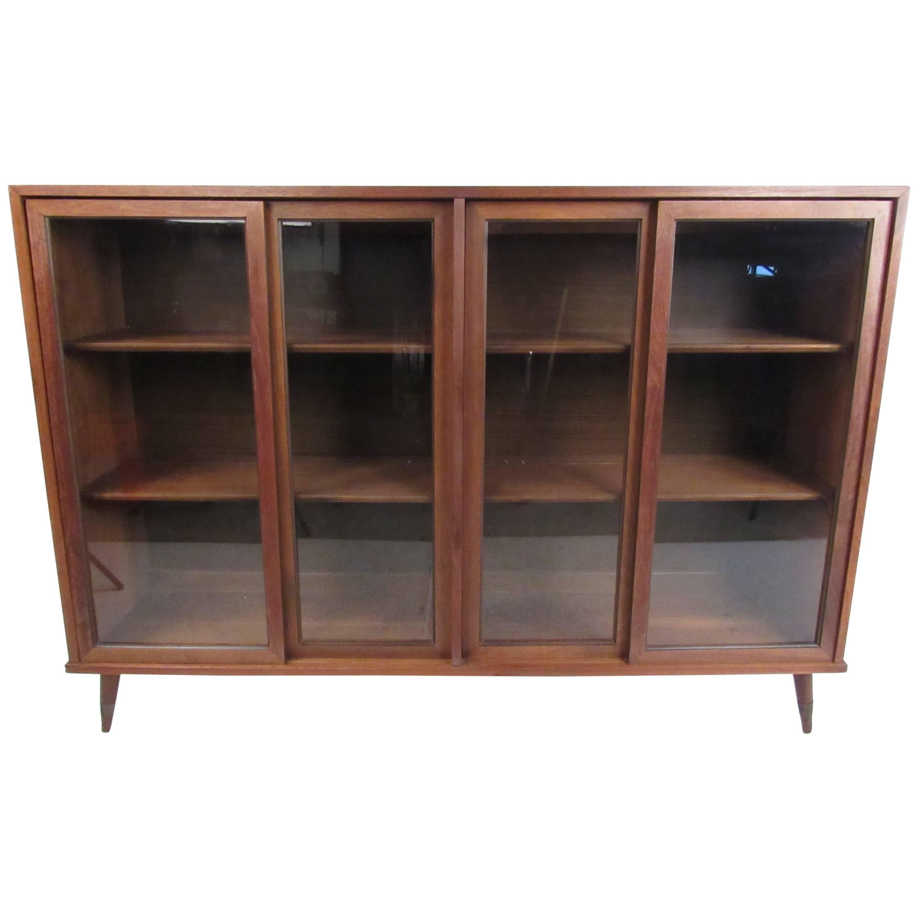 Vintage Walnut China Cabinet or Bookcase