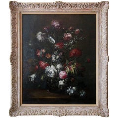 Large-Scale 18th Century Dutch Still Life Oil Painting with Giltwood Frame