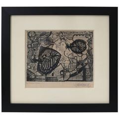 "Ritmos Manoos" AP/Etching by Julio Prieto Nesperira, circa 1960s 3