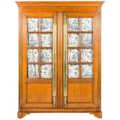 19th Century French Solid Oak Two-Door Armoire, circa 1870