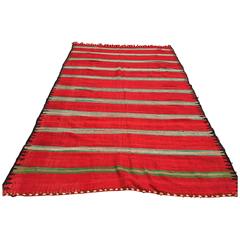 Moroccan Vintage Flat-Weave Rug 9
