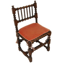Very Early English Chair with Contemporary Cushion