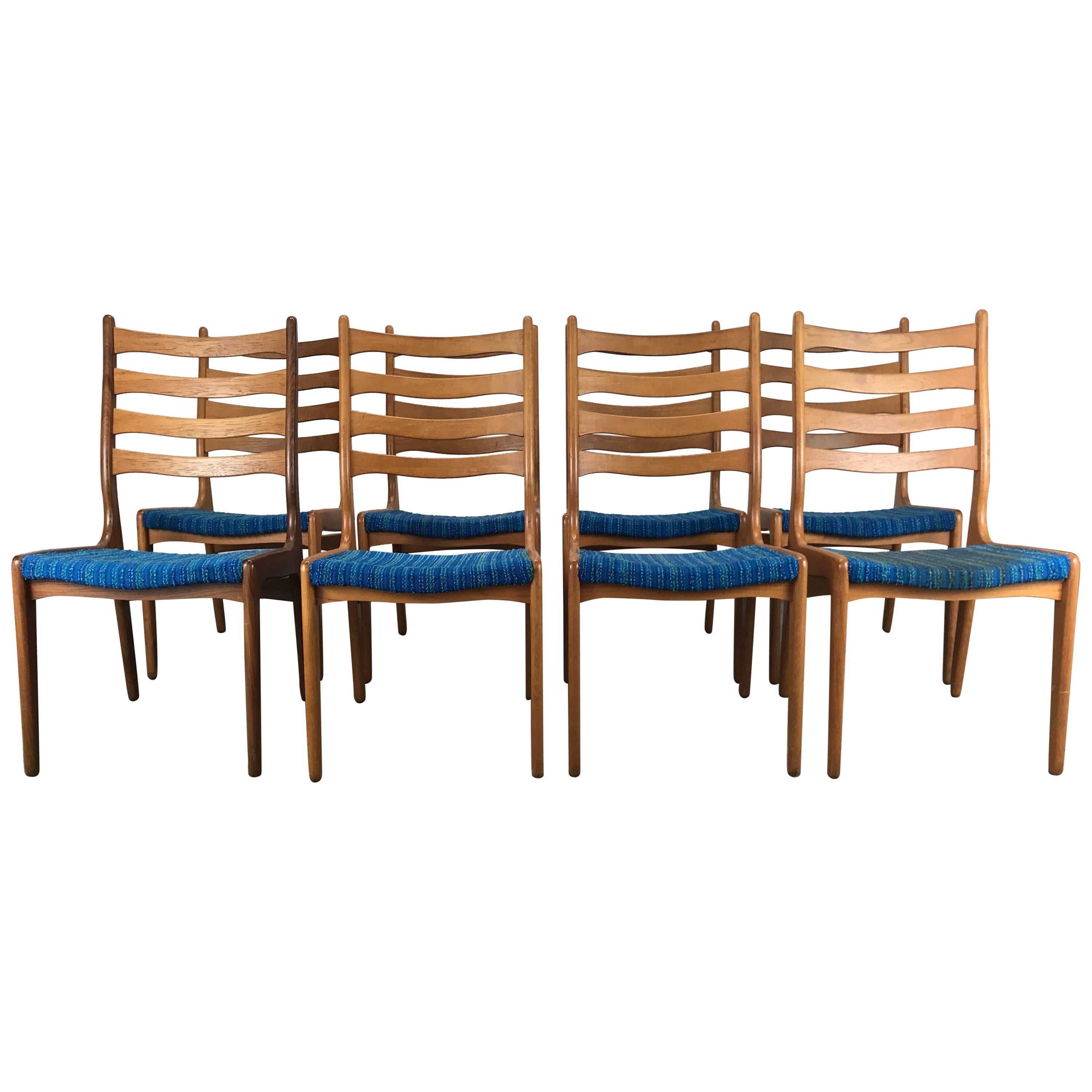 Set of Eight Sculptural Dining Chairs by Poul Volther, Frem Rojle, Denmark