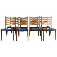 Set of Eight Sculptural Dining Chairs by Poul Volther, Frem Rojle, Denmark 5
