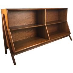 Mid-Century Modern Architectural Walnut Bookcase by Kipp Stewart / Drexel