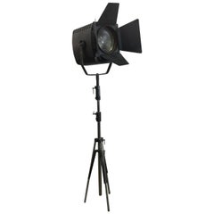 Vintage Theatre Light from Rank Film Equipment on Telescopic Tri Pod Stand