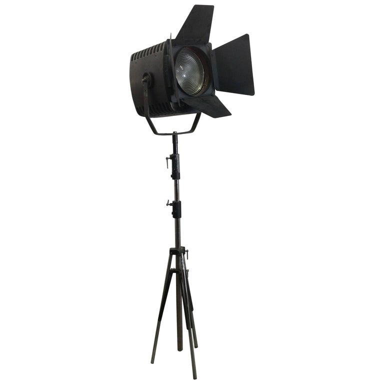 Vintage Theatre Light from Rank Film Equipment on Telescopic Tri Pod ...