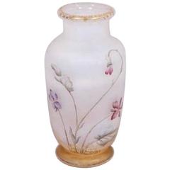 Daum Nancy Enamelled Glass Vase