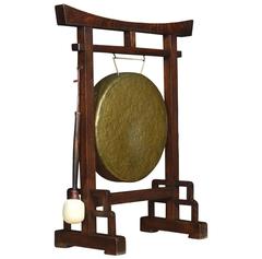 Antique Chinese Export Oak Framed Dinner Gong